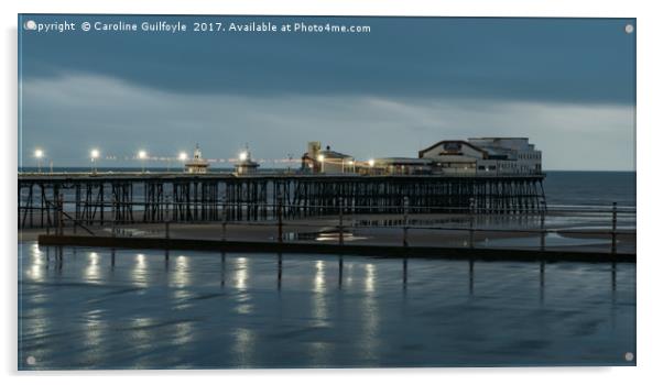 North Pier Blackpool Acrylic by Caroline James