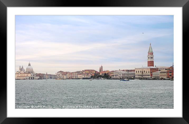 Venice waterfront Framed Mounted Print by Judith Flacke
