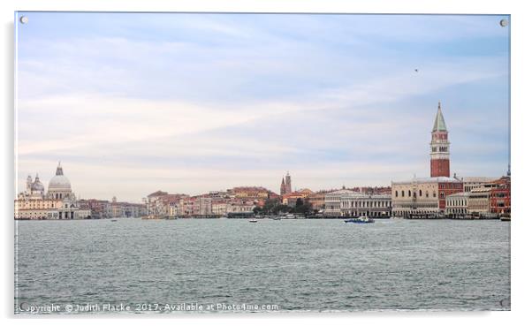 Venice waterfront Acrylic by Judith Flacke