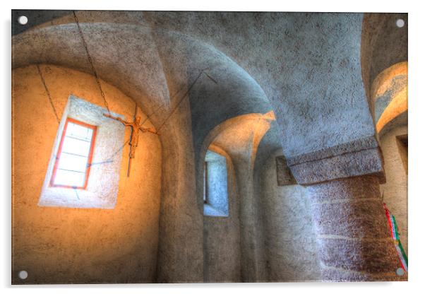 Tihany Benedictine Abbey Crypt Acrylic by David Pyatt