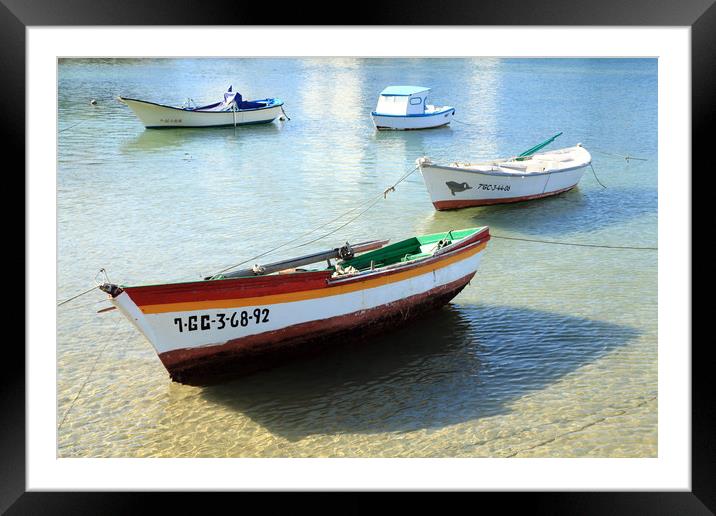Boat in Arrecife Harbour Framed Mounted Print by Kevin McNeil