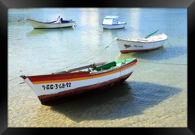 Boat in Arrecife Harbour Framed Print by Kevin McNeil