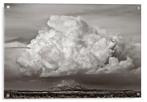 Santiago Peak Under Weather Acrylic by Luc Novovitch