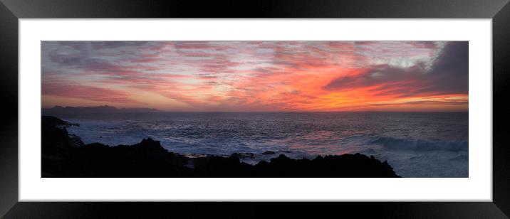 Sunset at Faro Pechiguera, Playa Blanca, Lanzarote Framed Mounted Print by Kevin McNeil