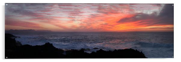 Sunset at Faro Pechiguera, Playa Blanca, Lanzarote Acrylic by Kevin McNeil
