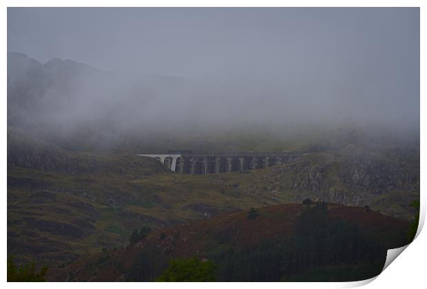 Fog Over The Stwlan Dam Print by rawshutterbug 