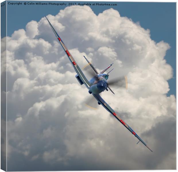 Spitfire in the Clouds Canvas Print by Colin Williams Photography
