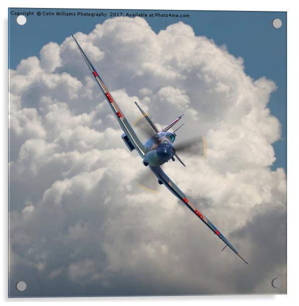 Spitfire in the Clouds Acrylic by Colin Williams Photography