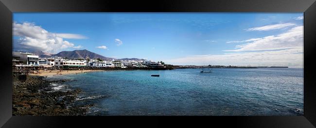 Playa Blanca to the East Framed Print by Kevin McNeil