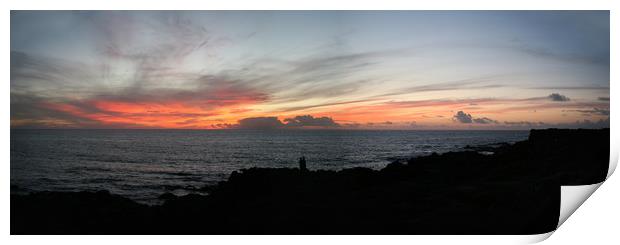 Sunset from Faro Pechiguera, Playa Blanca, Lanzaro Print by Kevin McNeil