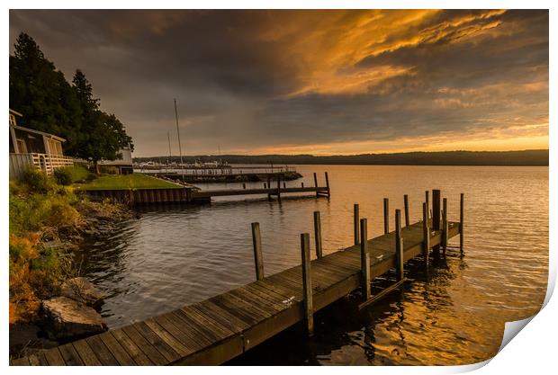 Ephraim Sunset Door County Wisconsin Print by Bob Small