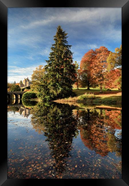 Autumn Tree Reflection Framed Print by Grant Glendinning
