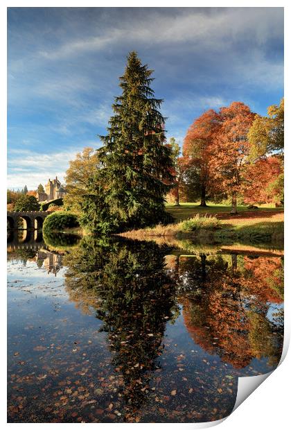 Autumn Tree Reflection Print by Grant Glendinning