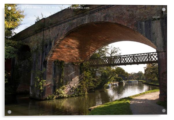 Bridge over the river Wey Acrylic by Kevin White