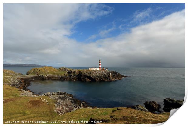 Eilean Glas Lighthouse Print by Maria Gaellman