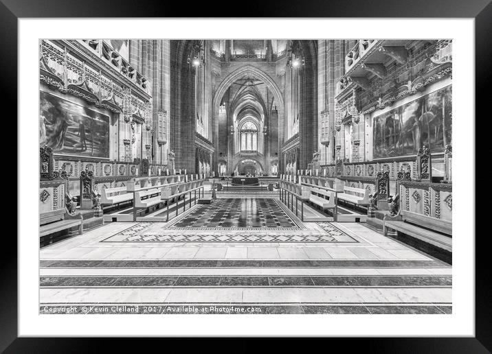 Liverpool Anglican Cathedral Framed Mounted Print by Kevin Clelland