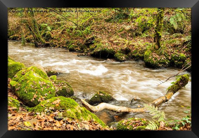 Flowing Fast River Par Framed Print by Bob Walker