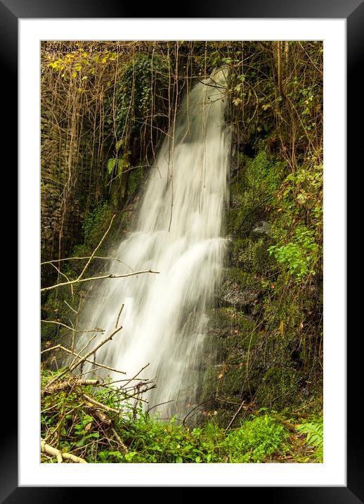 Water Fall at Luxulyan Valley Framed Mounted Print by Bob Walker