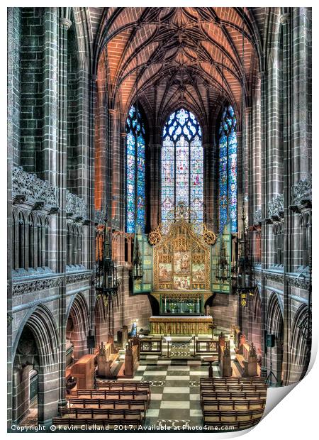 Liverpool Anglican Cather Print by Kevin Clelland