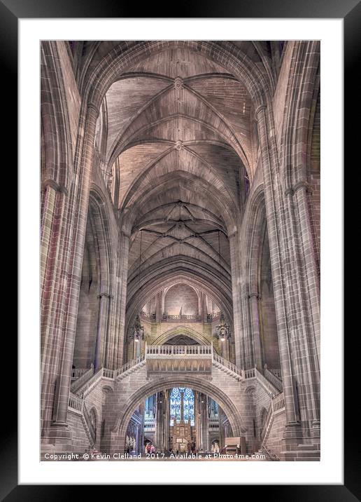 Liverpool Anglican Cathedral Framed Mounted Print by Kevin Clelland