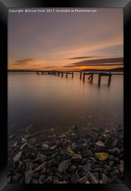 Aberdout at Sunset Framed Print by bryan hynd