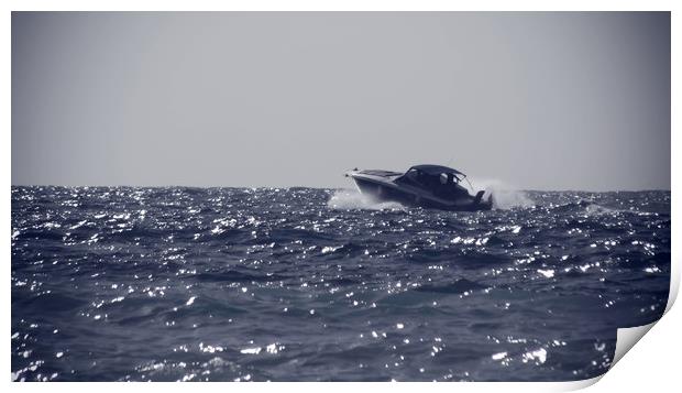 Boat, Amalfi coast, Italy Print by Larisa Siverina