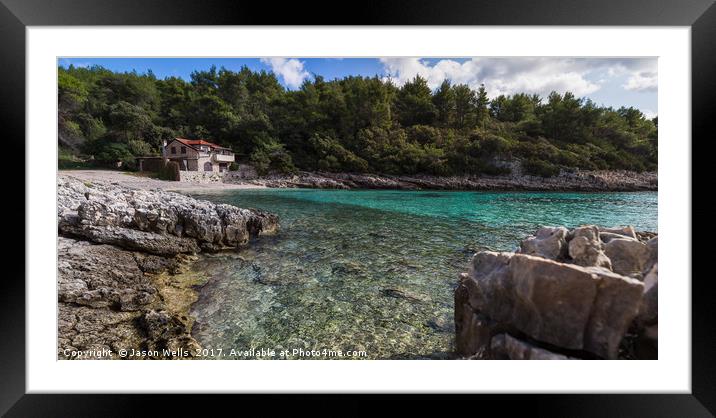 Shallow waters of Zavalatica Bay Framed Mounted Print by Jason Wells