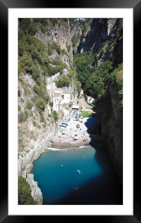 Furore Bay, Amalfi coast, Italy Framed Mounted Print by Larisa Siverina