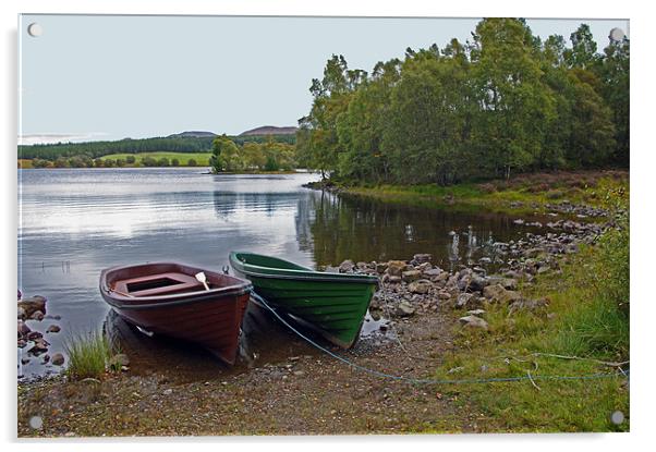 Boats by Loch Knockie Acrylic by Jacqi Elmslie
