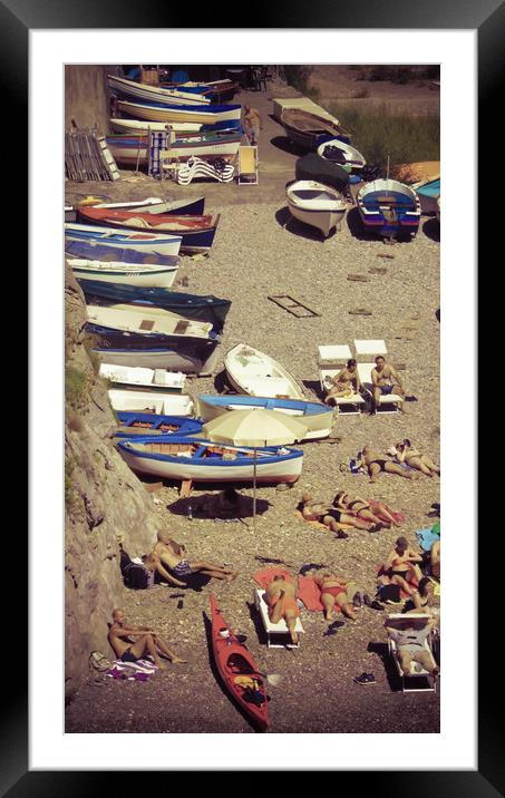 Furore Bay, Amalfi coast, Italy  Framed Mounted Print by Larisa Siverina