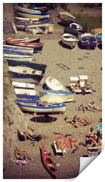 Furore Bay, Amalfi coast, Italy  Print by Larisa Siverina