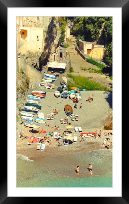 Furore Bay, Amalfi coast, Italy  Framed Mounted Print by Larisa Siverina