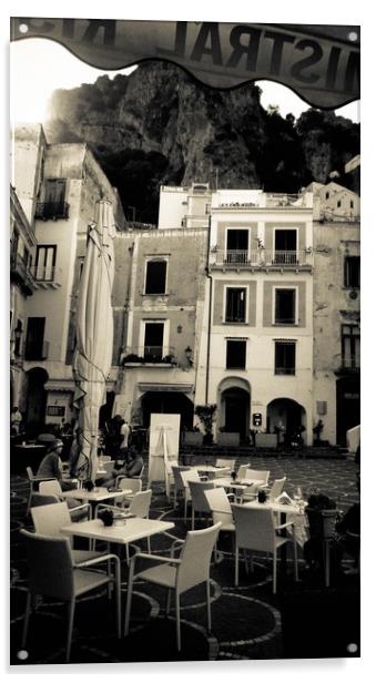 Small square, Atrani, Italy Acrylic by Larisa Siverina