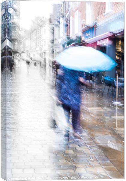 Walking in the rain Canvas Print by Paul Chambers
