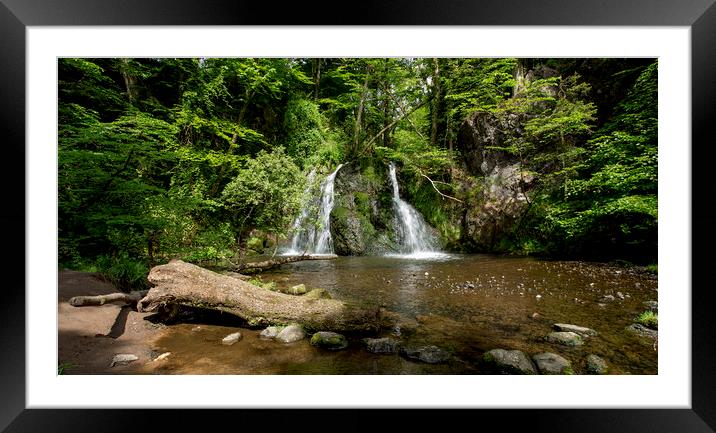 Fairy Glen Waterfall Framed Mounted Print by Alan Whyte