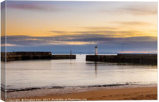Dusk at Anstruther Harbour Canvas Print by Douglas Kerr
