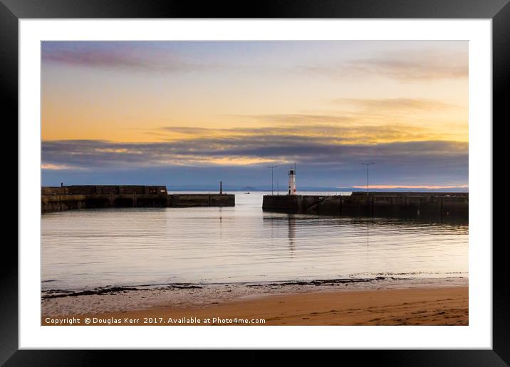 Dusk at Anstruther Harbour Framed Mounted Print by Douglas Kerr