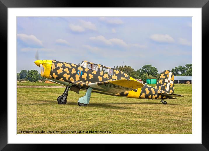 Fiat G-46-3B MM52801 G-BBII taxying Framed Mounted Print by Colin Smedley