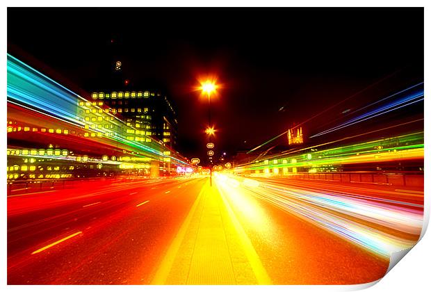 Light Trails Print by peter tachauer