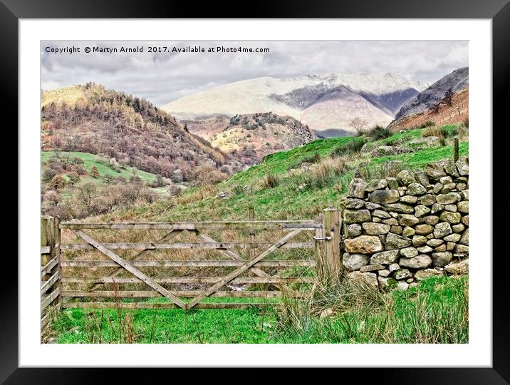 Lake District Mountains Framed Mounted Print by Martyn Arnold