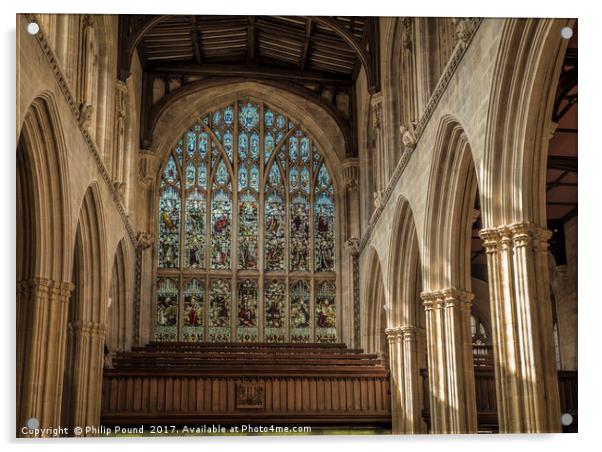 Interior of University Church Oxford Acrylic by Philip Pound