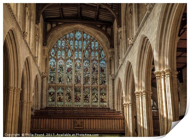 Interior of University Church Oxford Print by Philip Pound