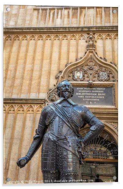 Oxford Bodleian Statue Acrylic by Philip Pound