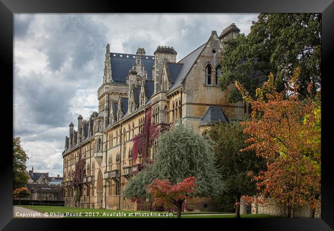 Christ Church  College - Oxford University in the  Framed Print by Philip Pound