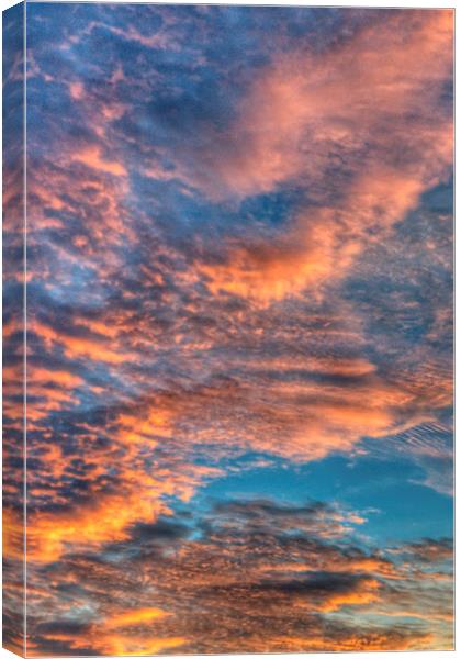 Magnificent orange cloud coastal sunrise view. Aus Canvas Print by Geoff Childs