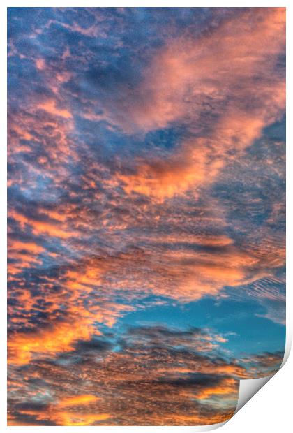 Magnificent orange cloud coastal sunrise view. Aus Print by Geoff Childs