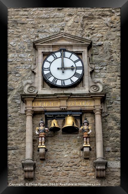 Carfax Clock Tower in Oxford Framed Print by Philip Pound
