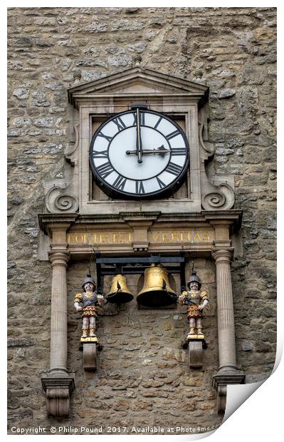 Carfax Clock Tower in Oxford Print by Philip Pound