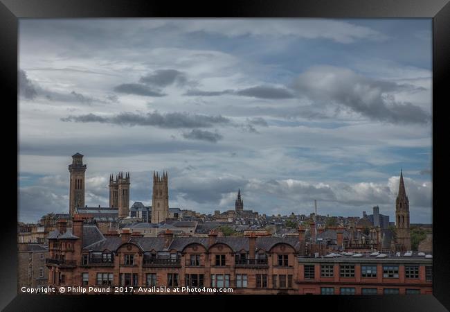 Glasgow City Panorama Framed Print by Philip Pound