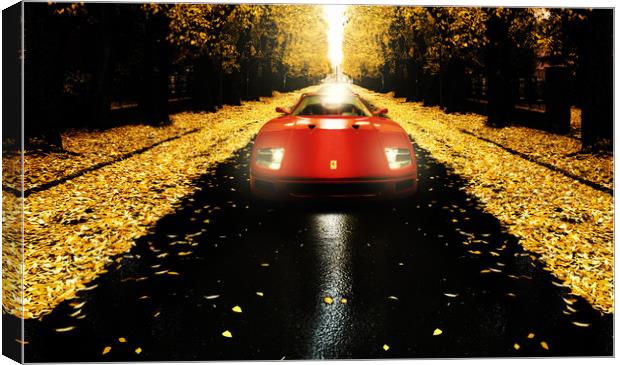 A red car Canvas Print by Guido Parmiggiani